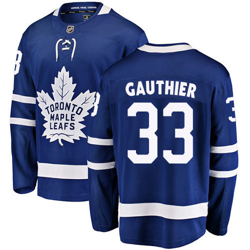 Kinder Toronto Maple Leafs Eishockey Trikot Frederik Gauthier #33 Breakaway Königsblau Fanatics Branded Heim